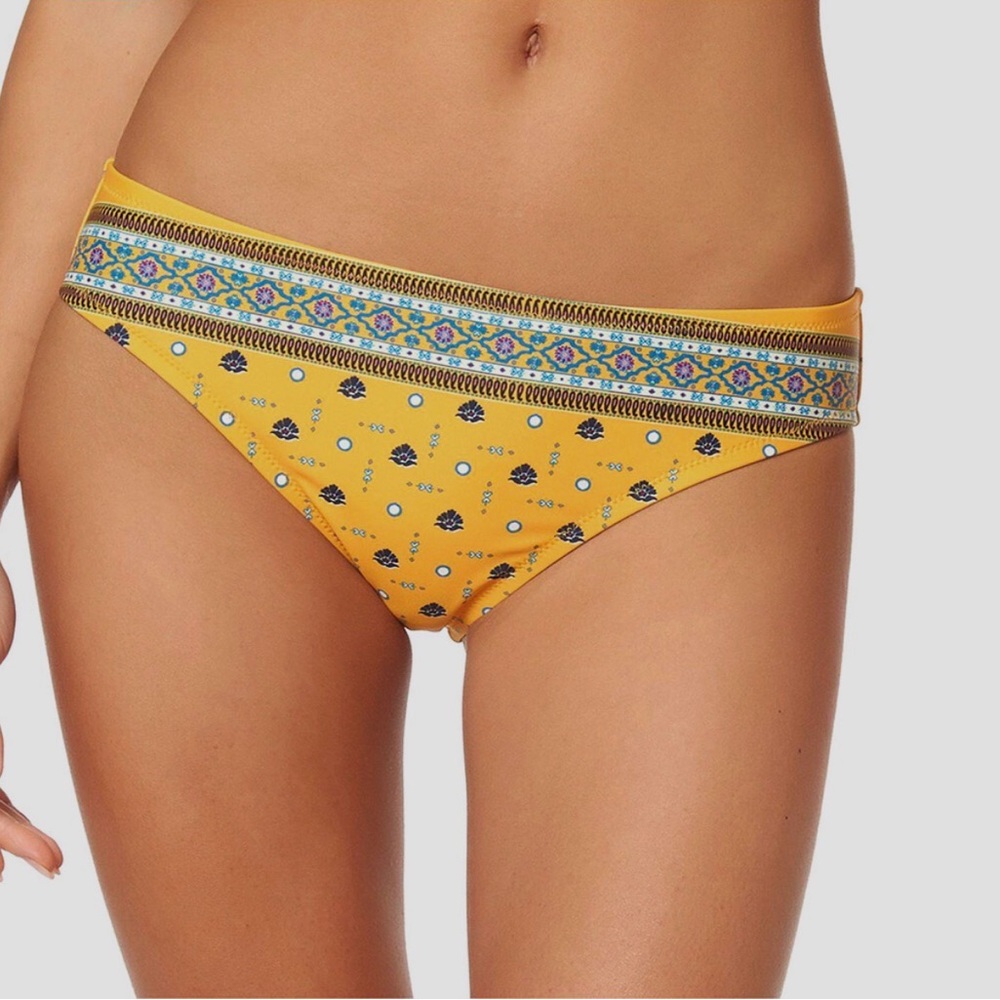 Jessica Simpson Yellow Floral Bikini BOTTOM ONLY